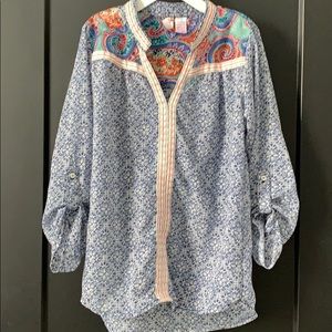 Japna Kids Size 12 girls adorable patterned blouse